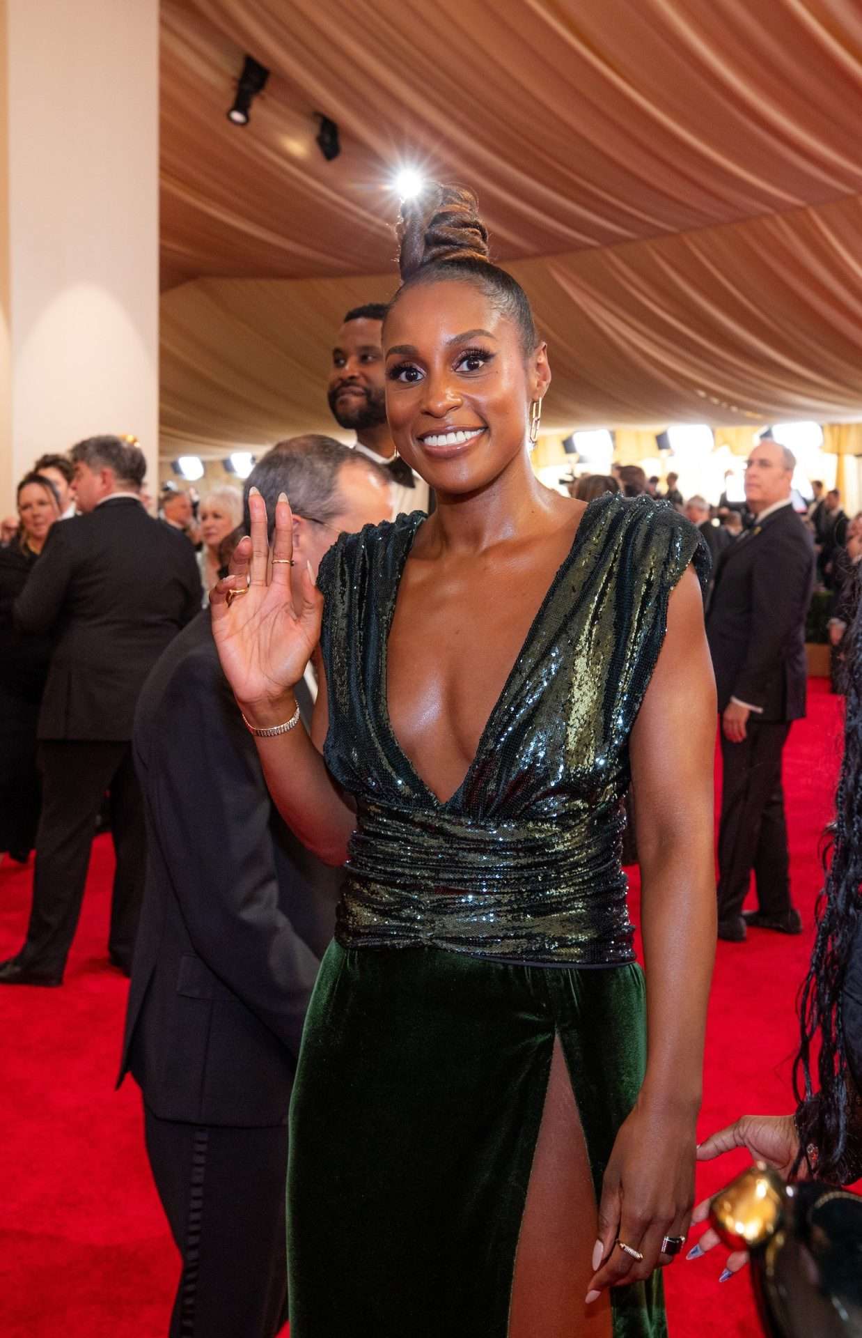 Issa Rae at the Oscars red carpet