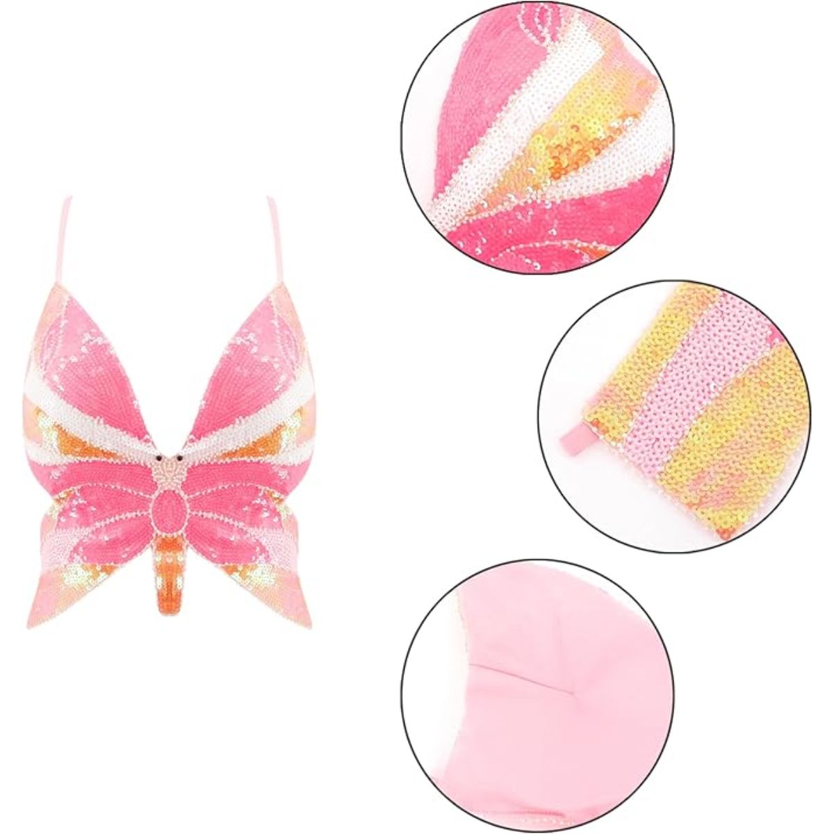 Multicolored Butterfly Top Image 2